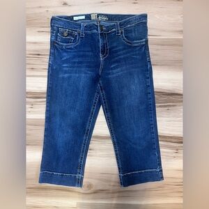 Kut From The Kloth Jeans Womens 8 Nicole Crop Straight Denim Mid Rise Dark Wash